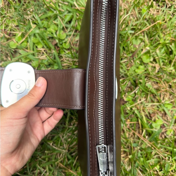 Coach Dark Brown Leather Shoulder Bag - Picture 7 of 9